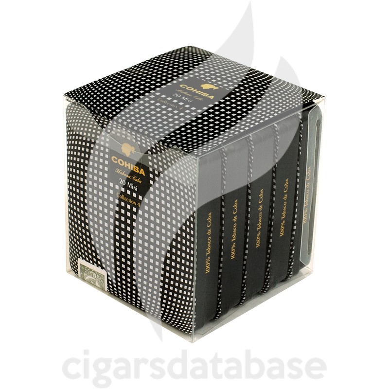 COHIBA-MINI LATA COLLECTION-4 BLACK TOP GRID B&W - 2015-Box-5376