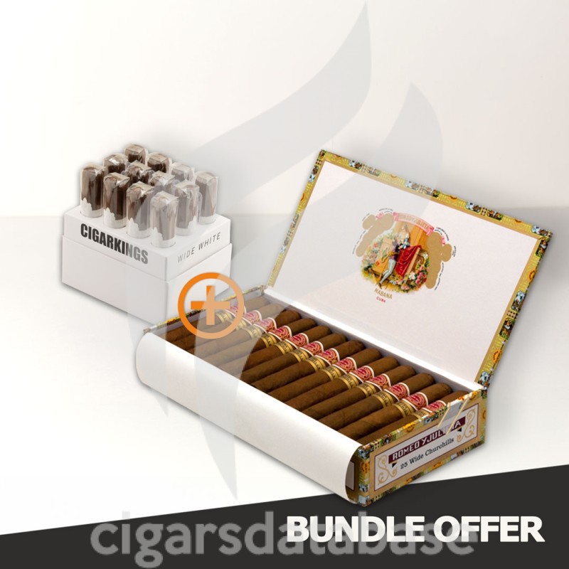 BUNDLE-RYJ WIDE CHURCHILLS 25 & CIGARKINGS WIDE WHITE 12-Box-11613
